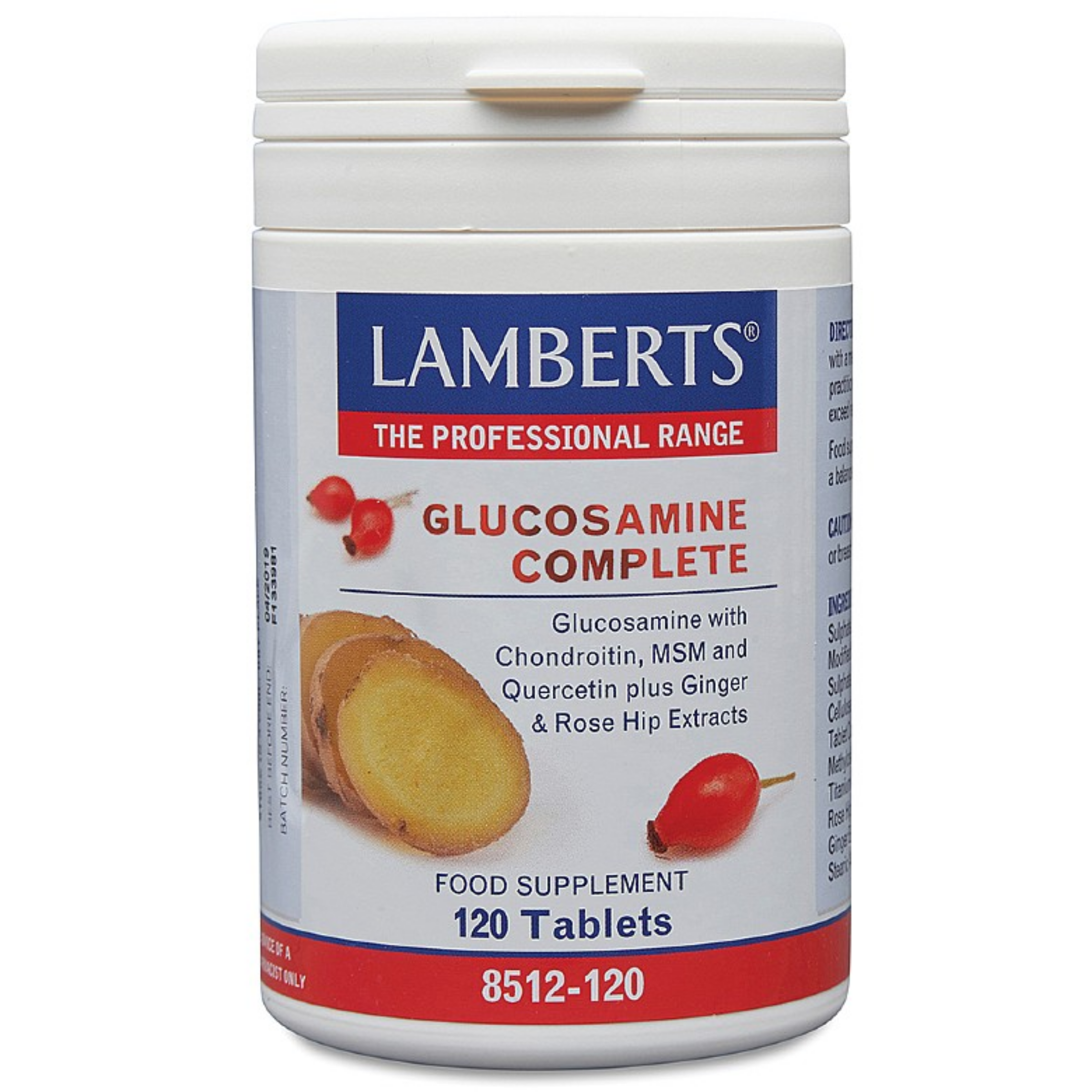 Lamberts Glucosamine Complete Tabs 120's - Glucosamine, Chondroitin, MSM, Quercetin, Ginger & Rose Hip